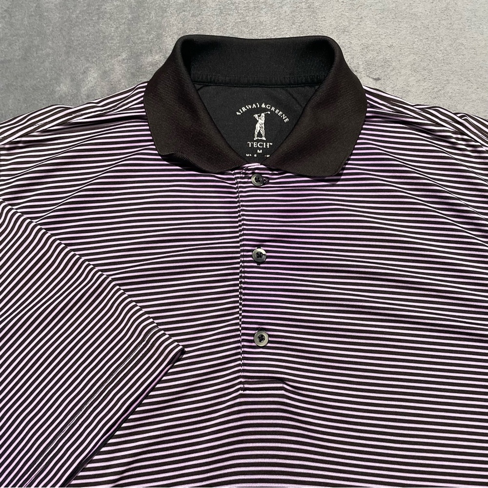 F&G Fairway & Greene Tech Polo Shirt Mens M Purple Stretch Performance Golf
